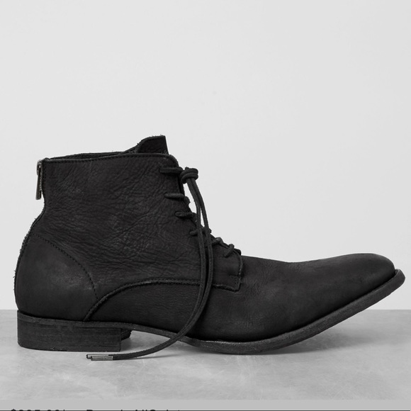 All Saints Other - AllSaints Mens Leather Snare Black Boots Sz 45EU